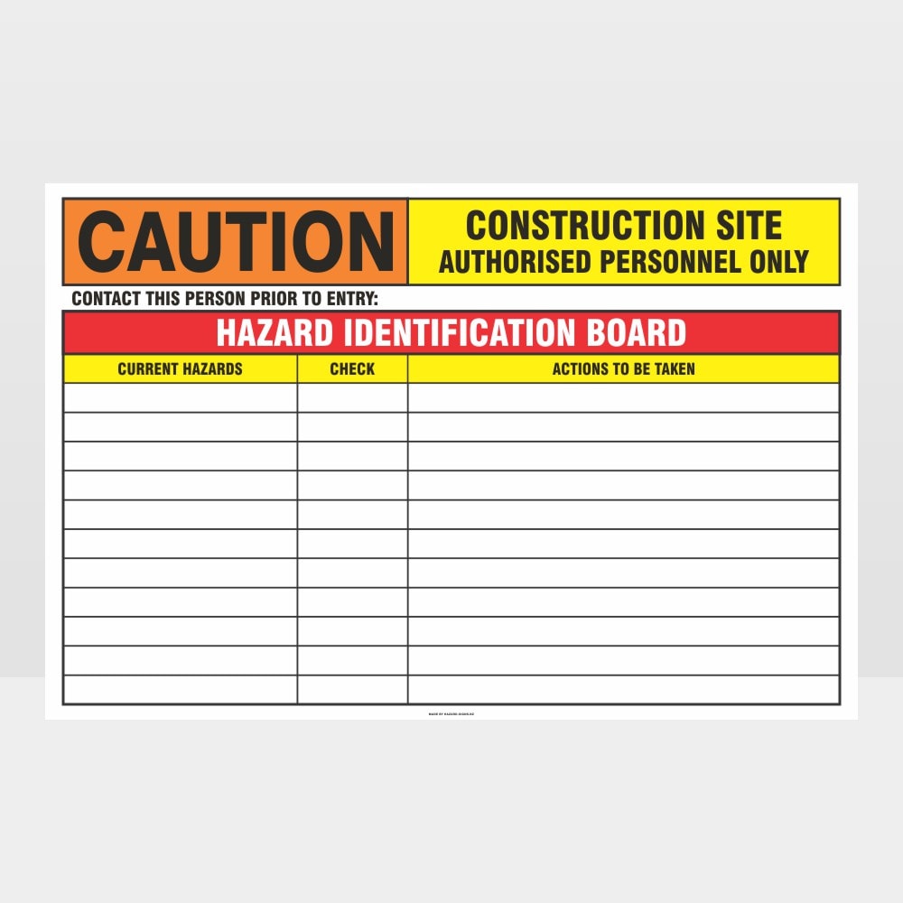 Custom Gate Signs,Caution Hazard Identification Board Sign