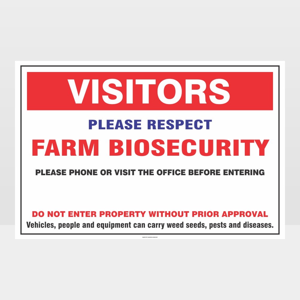 Custom Gate Signs,Farm Biosecurity Sign