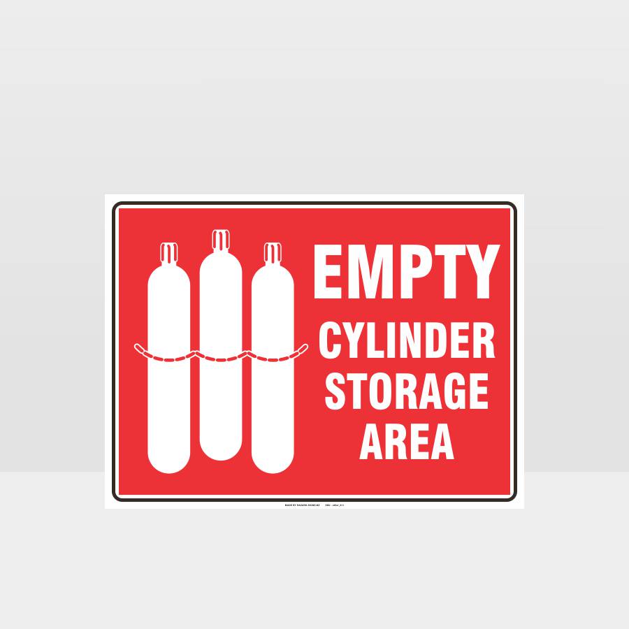 Custom Signs Outdoor Metal,Empty Cylinder Storage Area Sign
