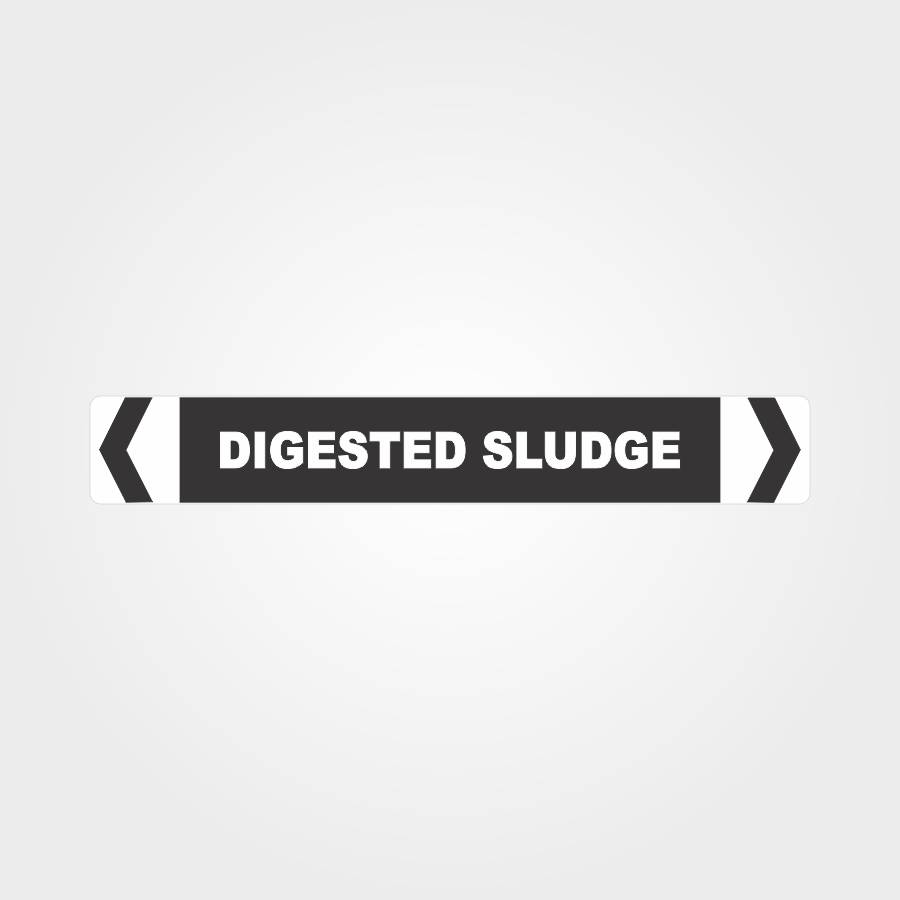 Custom Metal Sign,Digested Sludge Pipe Marker