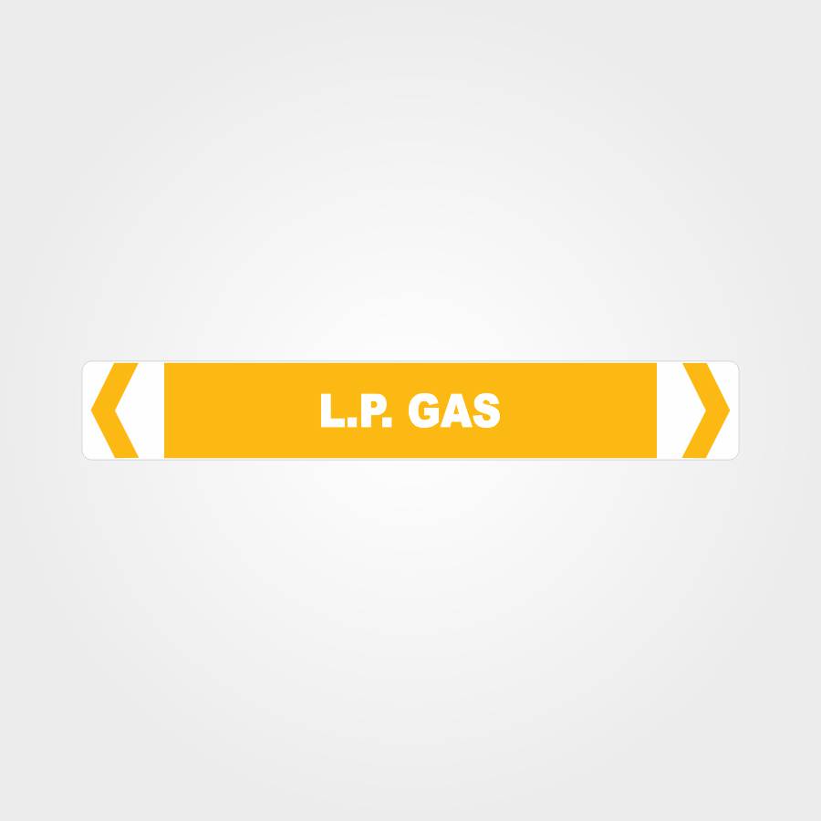 Custom Metal Sign,L.P. Gas Pipe Marker