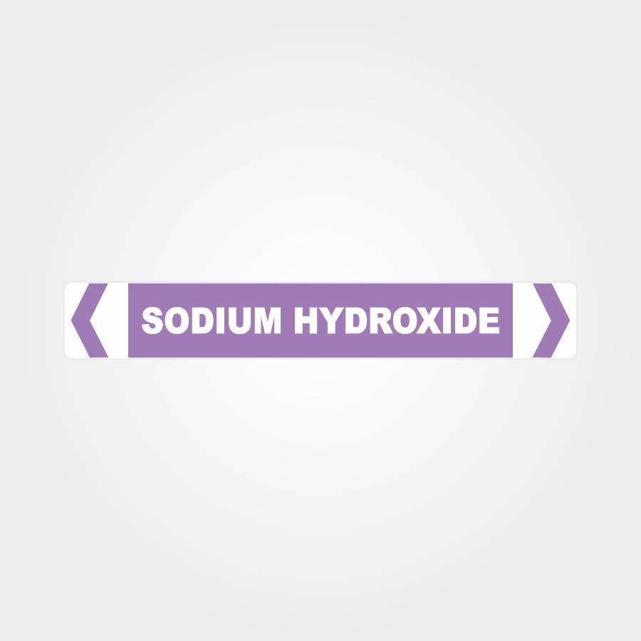 Custom Sign,Sodium Hydroxide Pipe Marker