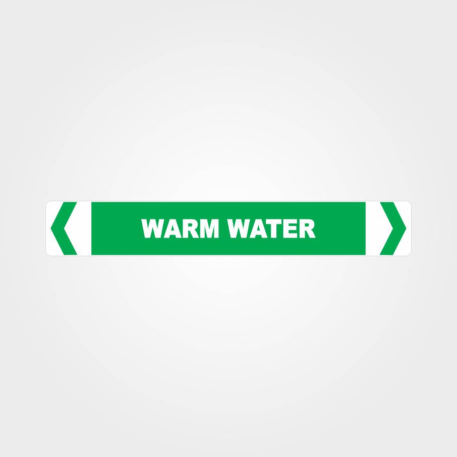 Custom Signs Outdoor Metal,Warm Water Pipe Marker