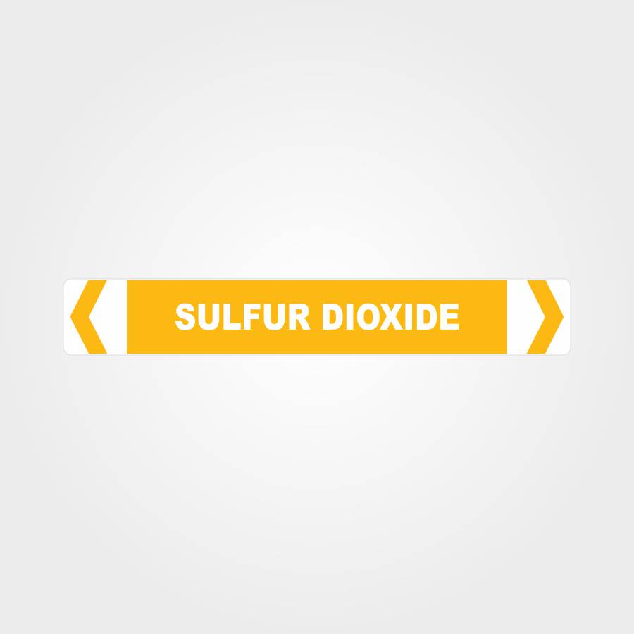 Custom Metal Sign,Sulfur Dioxide Pipe Marker