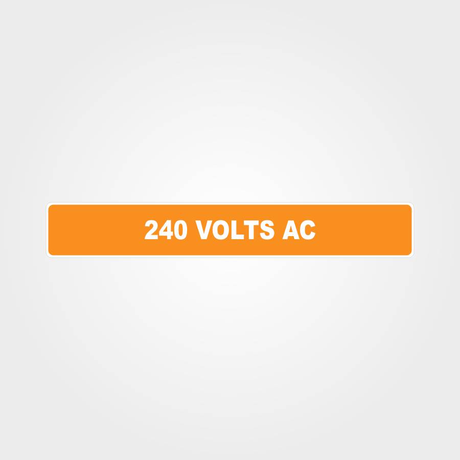 Custom Sign,240 Volts Ac Pipe Marker