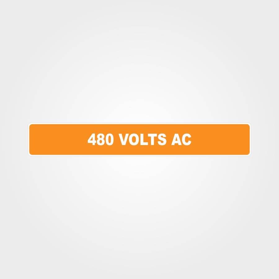 Custom Metal Sign,480 Volts Ac Pipe Marker