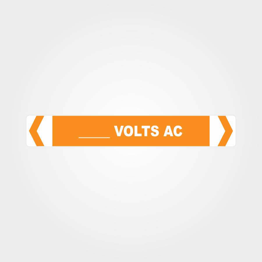 Customized Safety Signs,Custom Volts Ac Pipe Marker