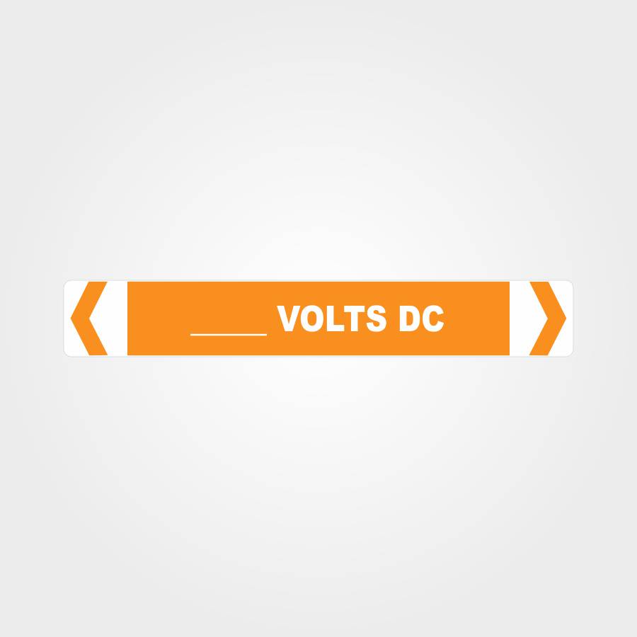 Custom Signs For Business,Custom Volts Dc Pipe Marker