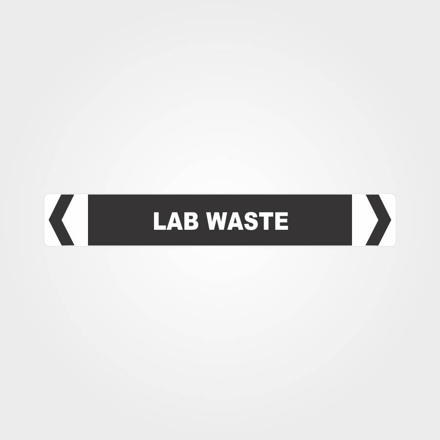 Customized Safety Signs,Lab Waste Pipe Marker