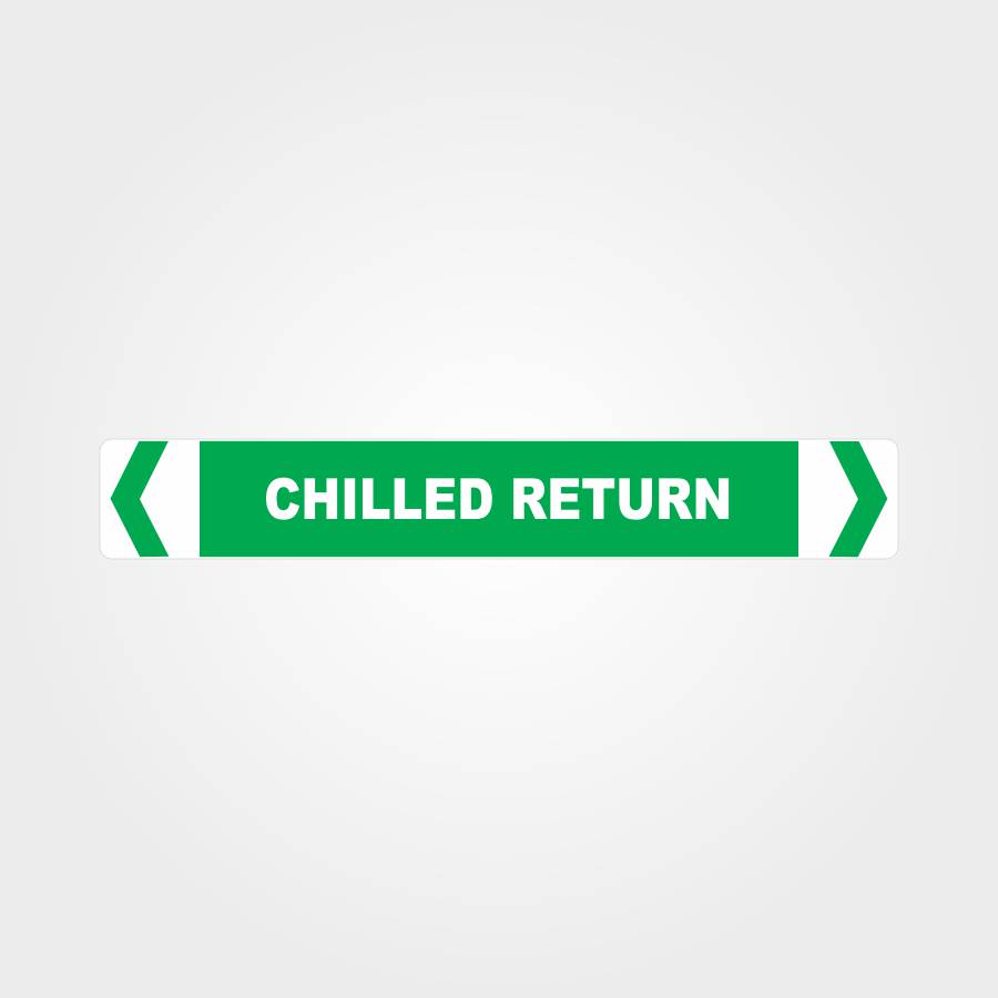 Custom Metal Sign,Chilled Return Pipe Marker