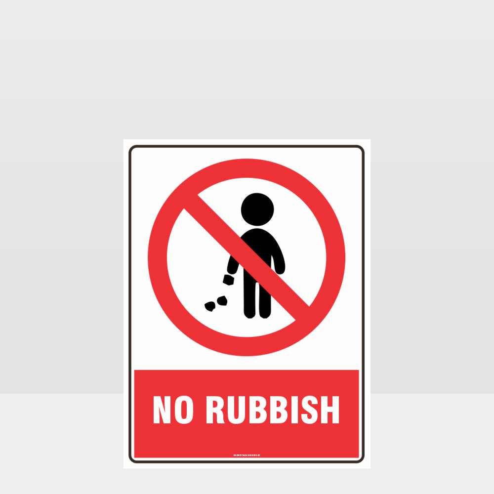 Custom Sign,Prohibition No Rubbish Sign
