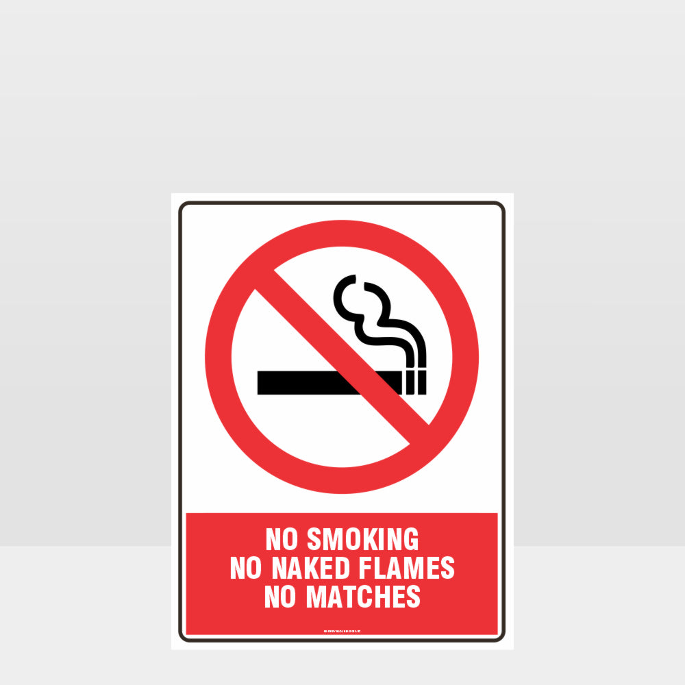 Customized Safety Signs,Prohibition No Smoking No Naked Flames Sign