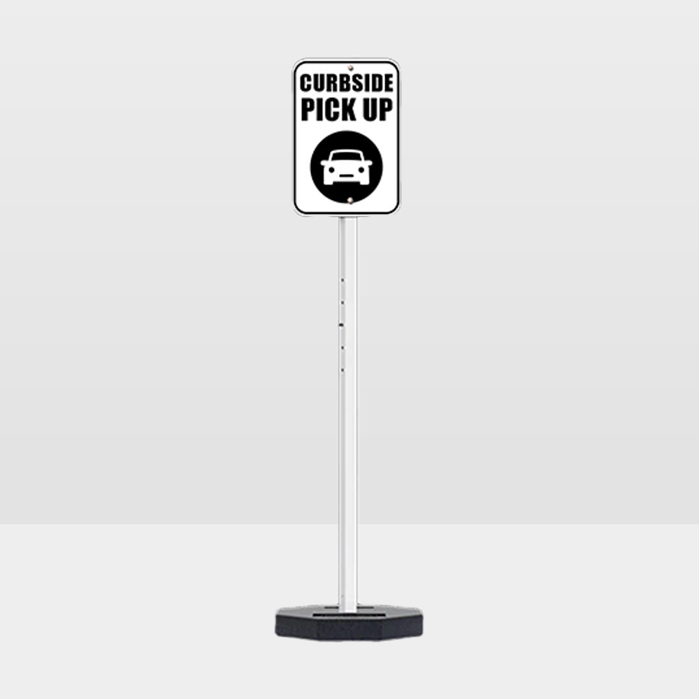 Sign Holders,30 LB Outdoor Portable Parking Lot Sign ,60" Post