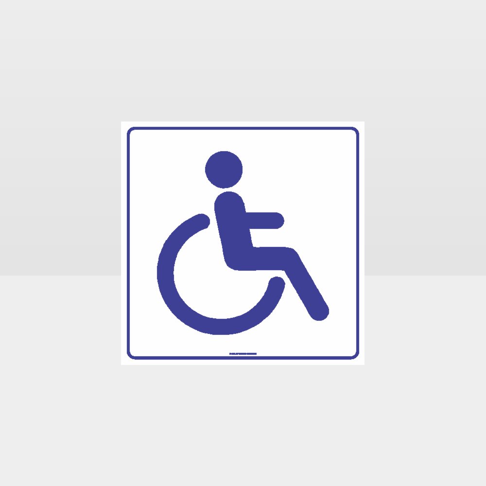 Custom Metal Sign,Accessible Toilets White Background Sign