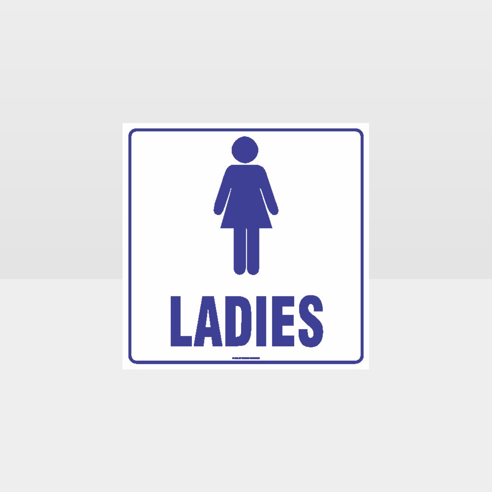 Custom Signs For Business,Ladies Toilet White Background Sign