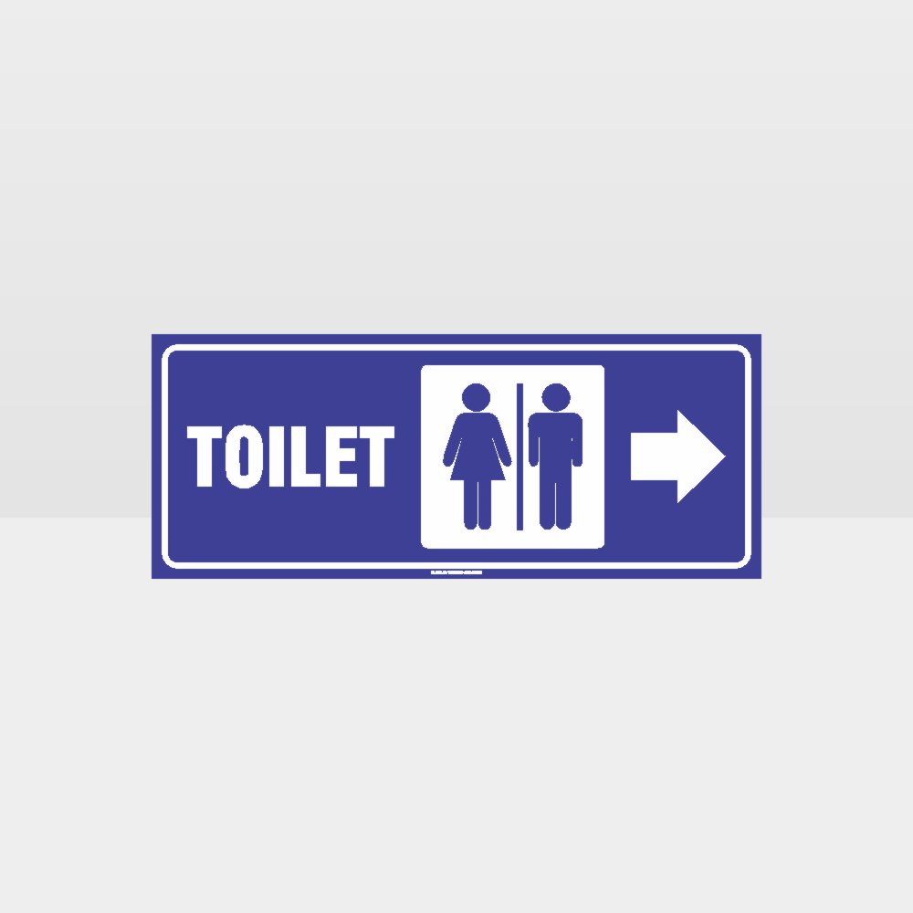 Customized Hazard Signs,Toilet Right Arrow Sign