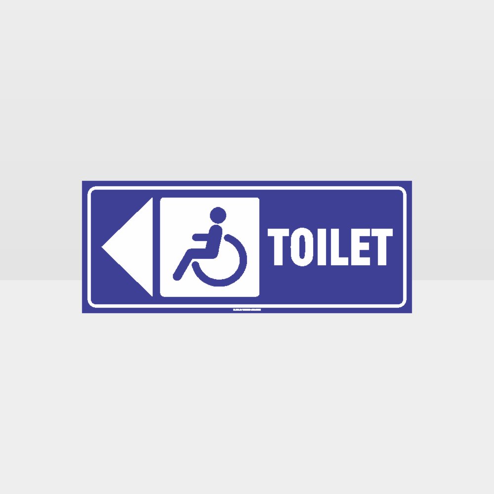 Custom Metal Sign,Accessible Toilet Left Arrow Sign