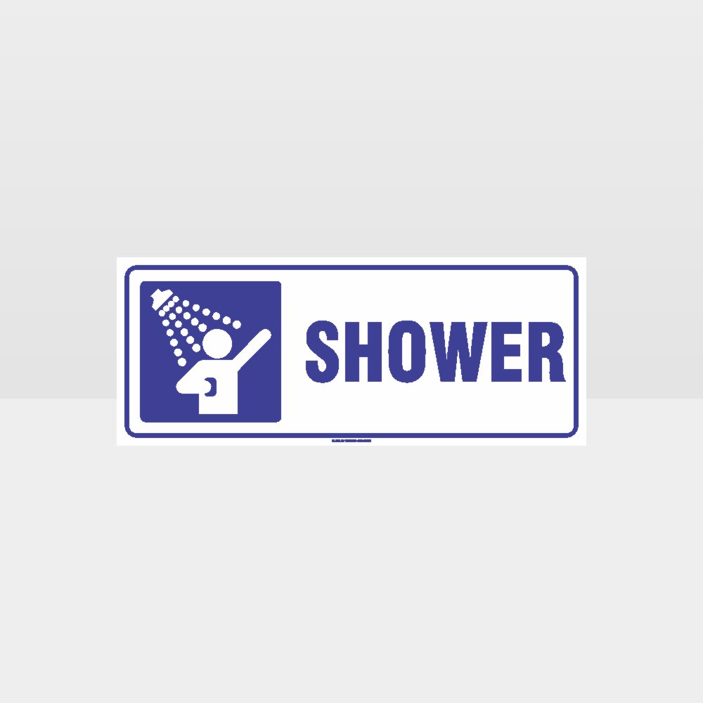 Custom Yard Signs,Shower Symbol White Background Sign
