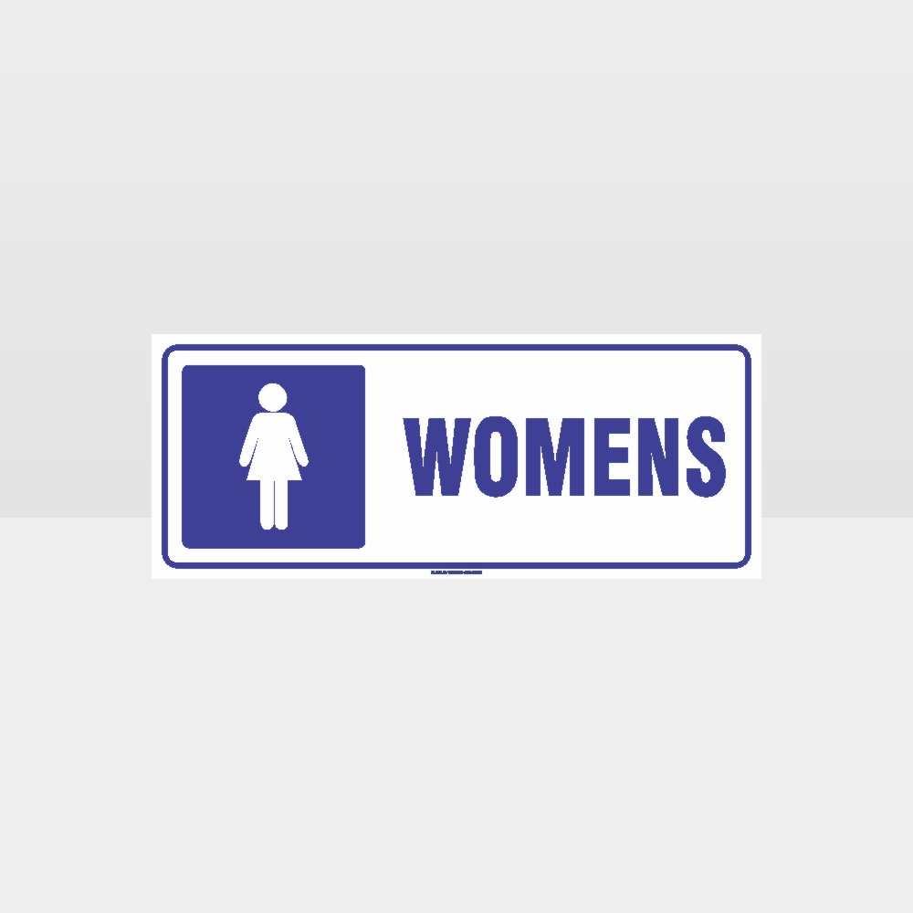 Custom Sign,Womens Toilet Symbol White Background Sign