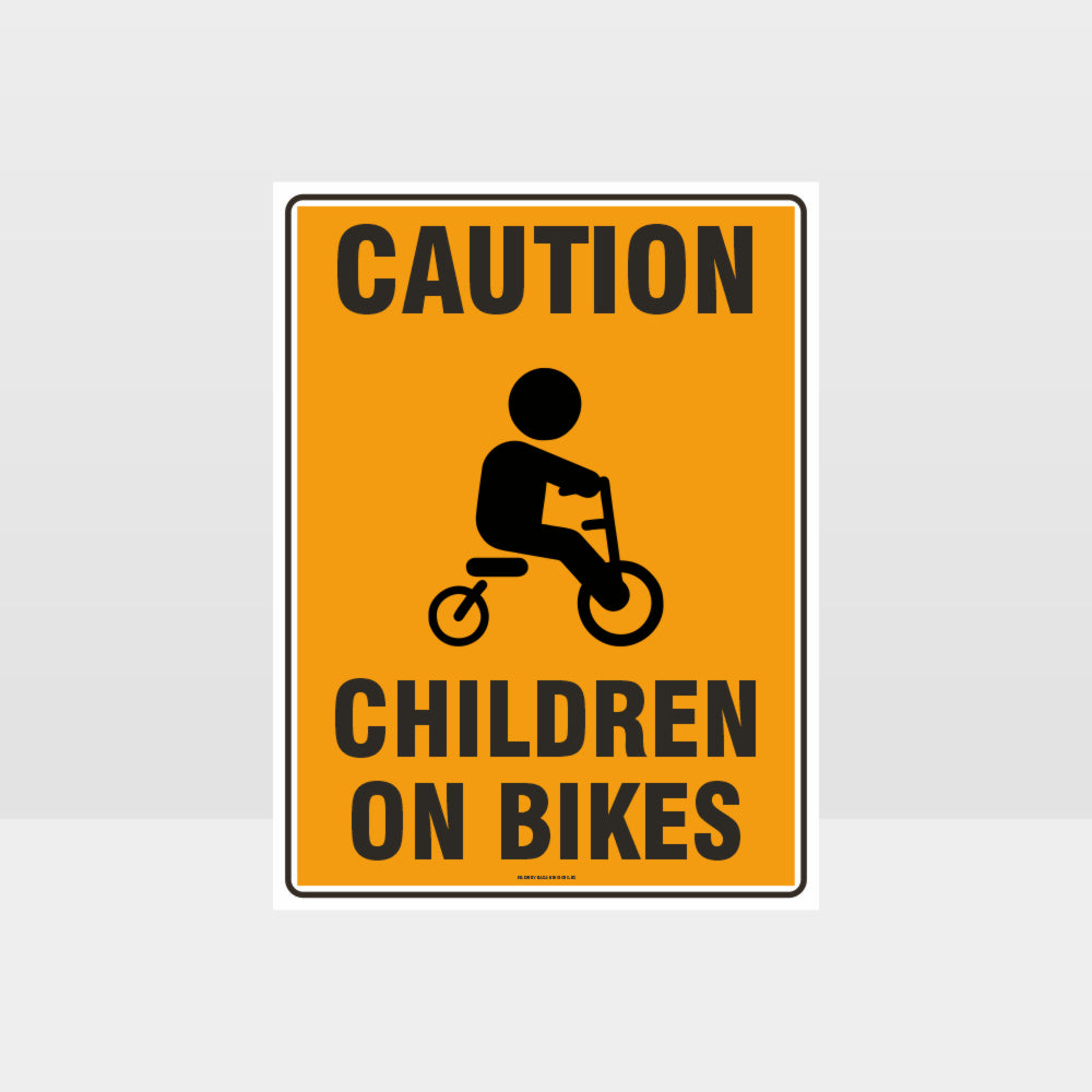 Custom Signs For Business,Caution Children On Bikes 02 Sign