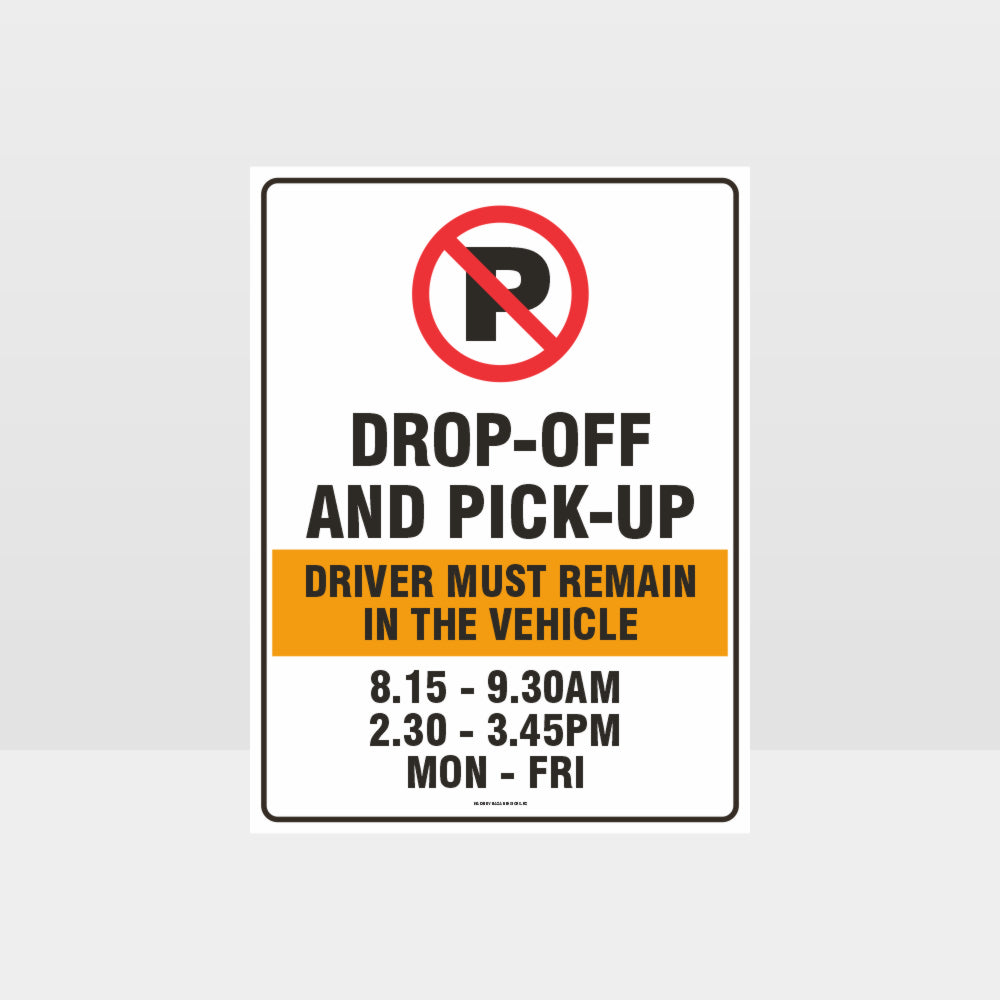 Customized Hazard Signs,Drop Off And Pick Up Sign