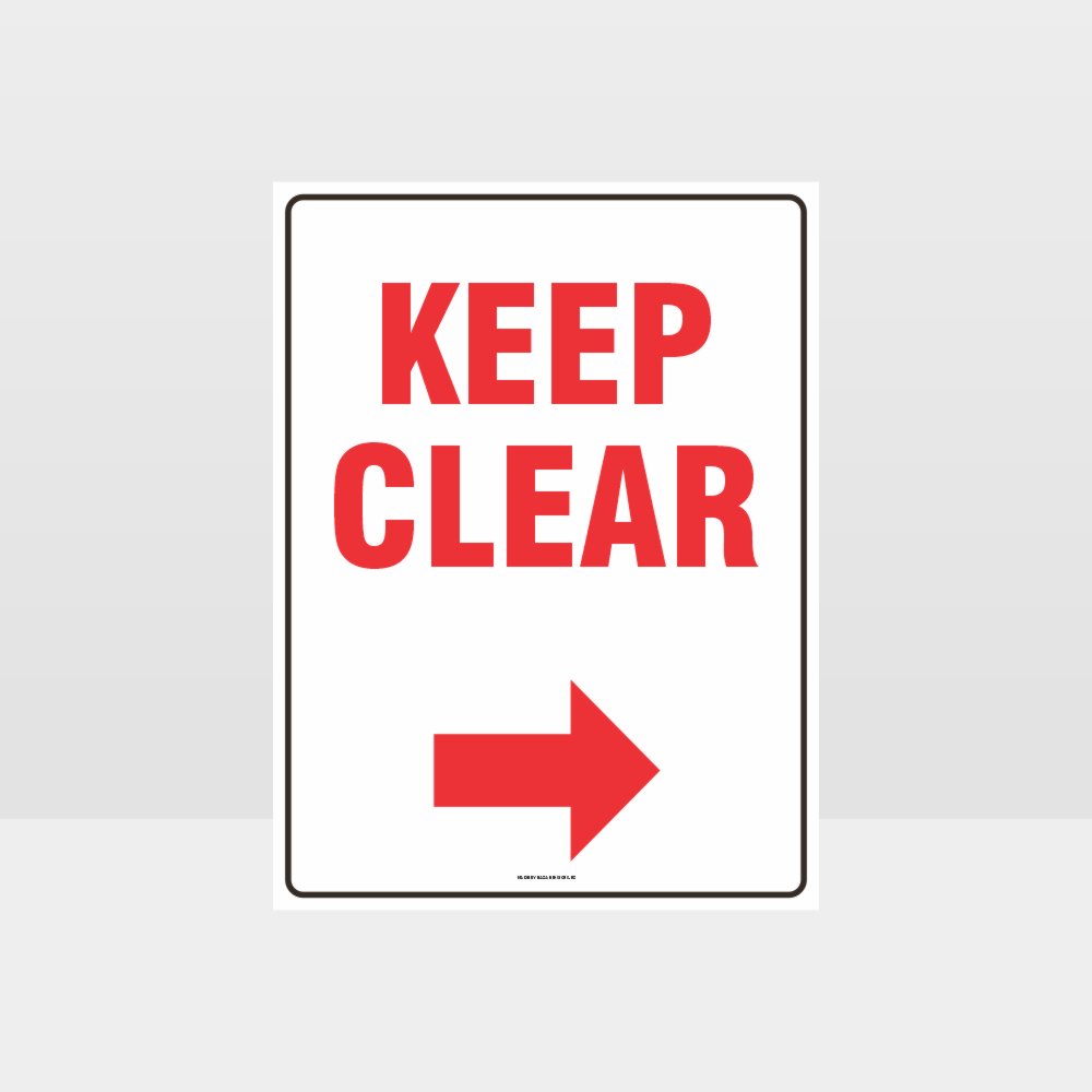 Custom Gate Signs,Keep Clear Right Arrow Sign