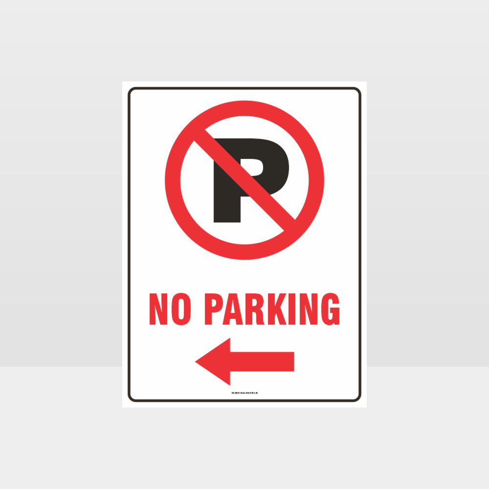 Custom Metal Sign,No Parking Left Arrow Sign