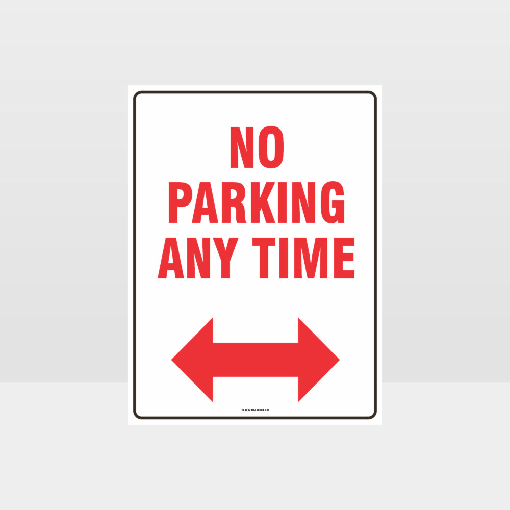 Custom Signs Outdoor Metal,No Parking Any Time Left And Right Arrow Sign