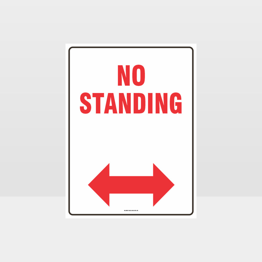Custom Metal Sign,No Standing Left And Right Arrow Sign