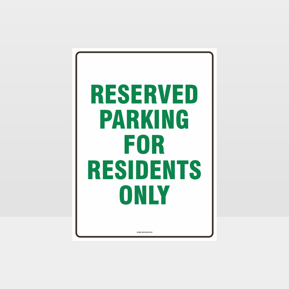 Customized Safety Signs,Reserved Parking For Residents Only Sign