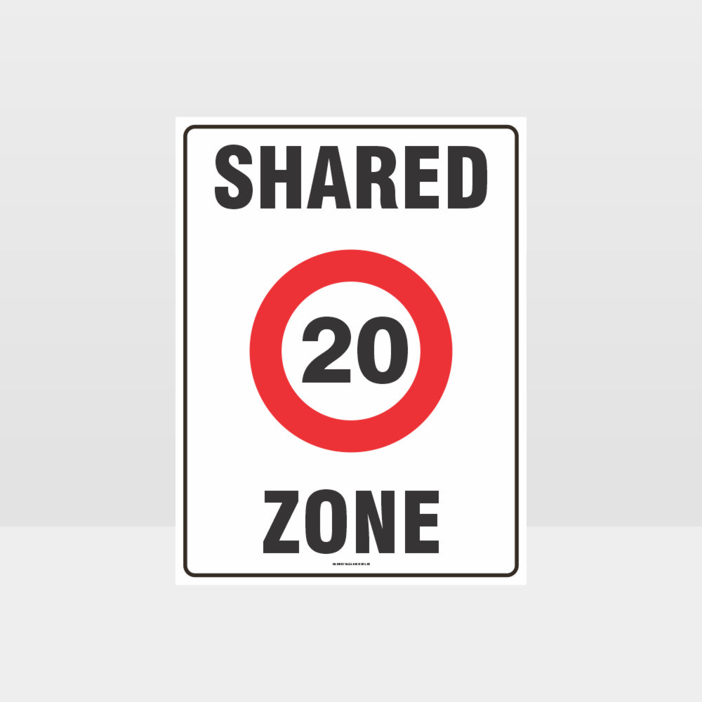 Custom Signs Outdoor Metal,20 Shared Zone Sign