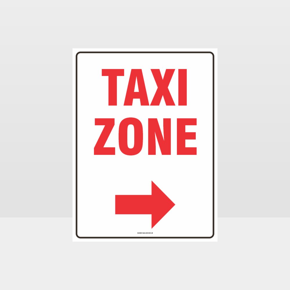 Custom Yard Signs,Taxi Zone Right Arrow Sign