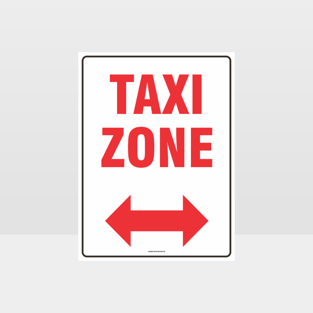 Custom Sign,Taxi Zone Left And Right Arrow Sign