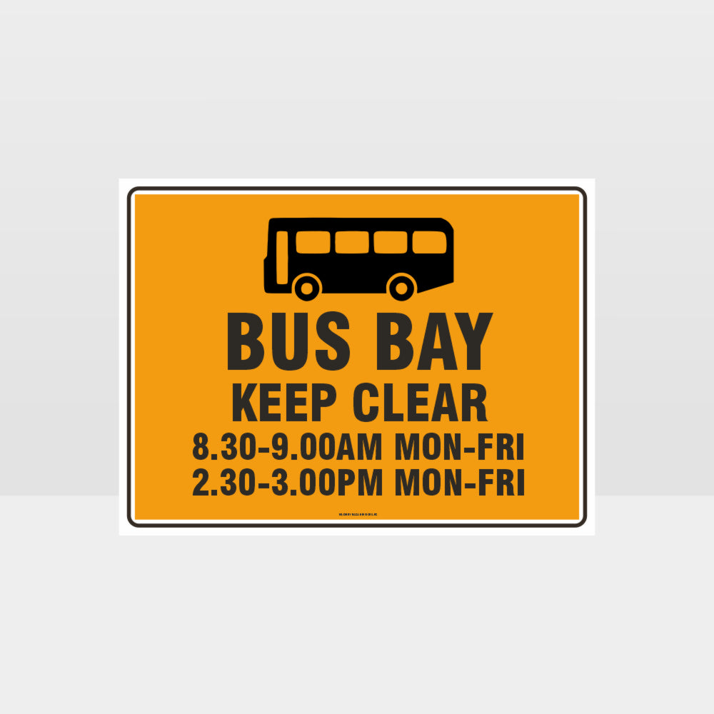 Custom Signs Outdoor Metal,Bus Bay Keep Clear With Times Sign