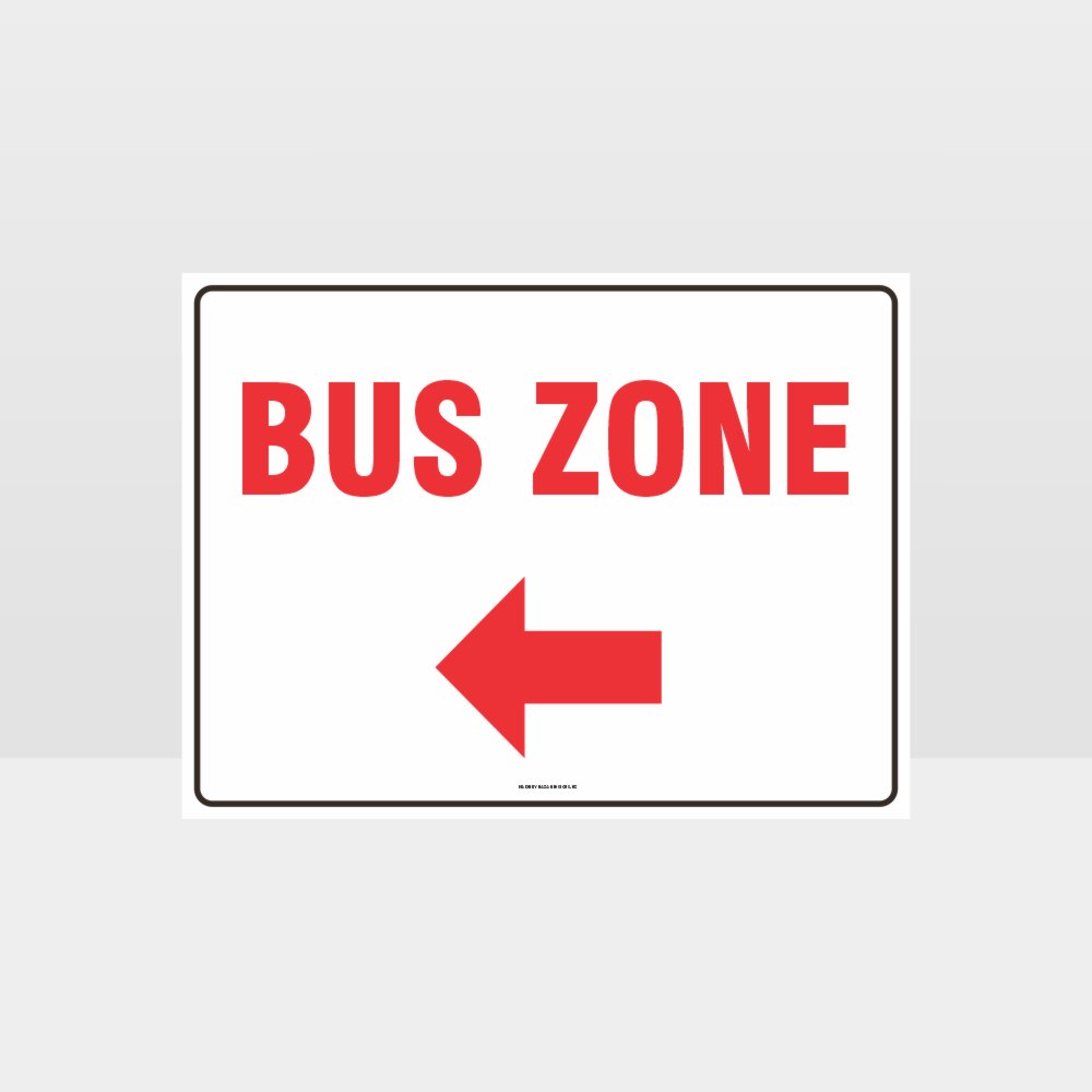 Custom Metal Sign,Bus Zone Left Arrow Sign
