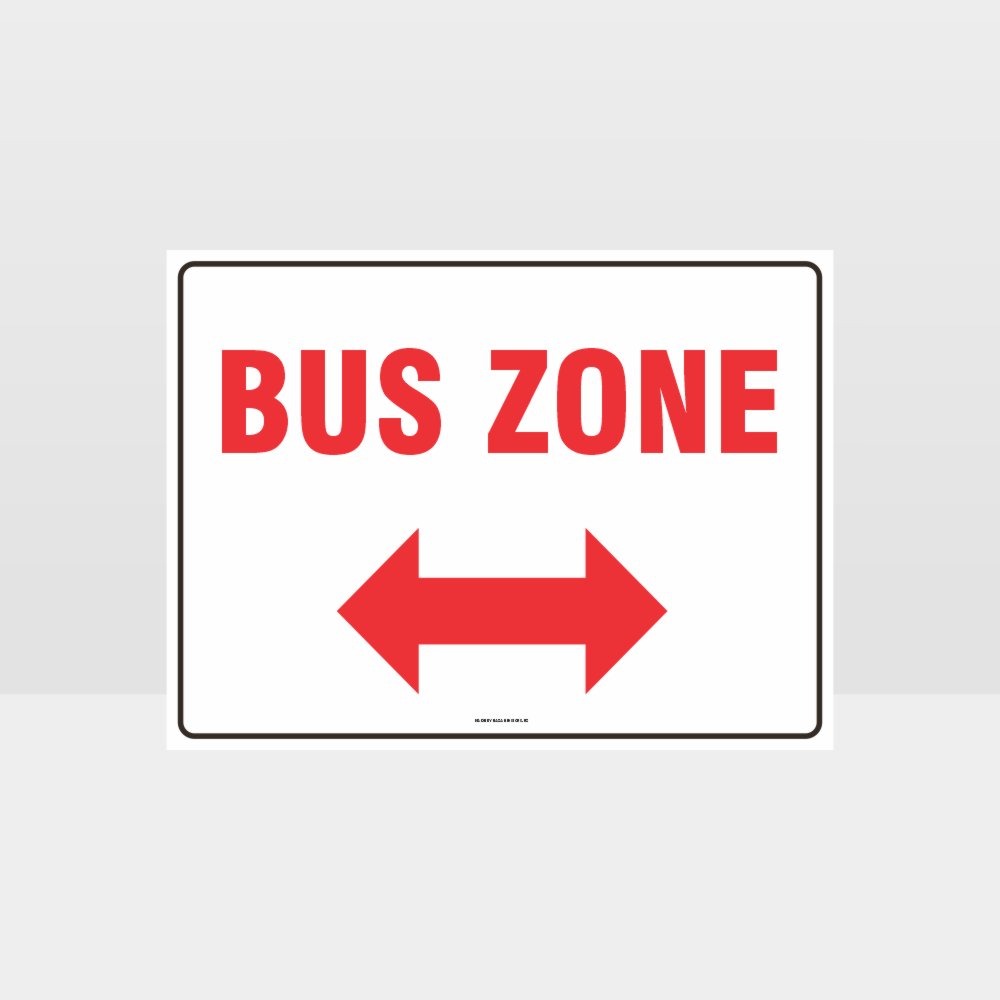Customized Hazard Signs,Bus Zone Left And Right Arrow Sign