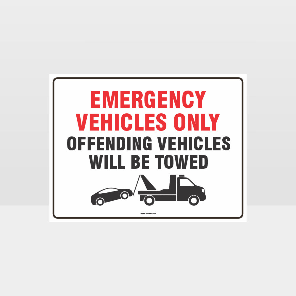 Custom Signs Outdoor Metal,Emergency Vehicles Only Others Towed Sign