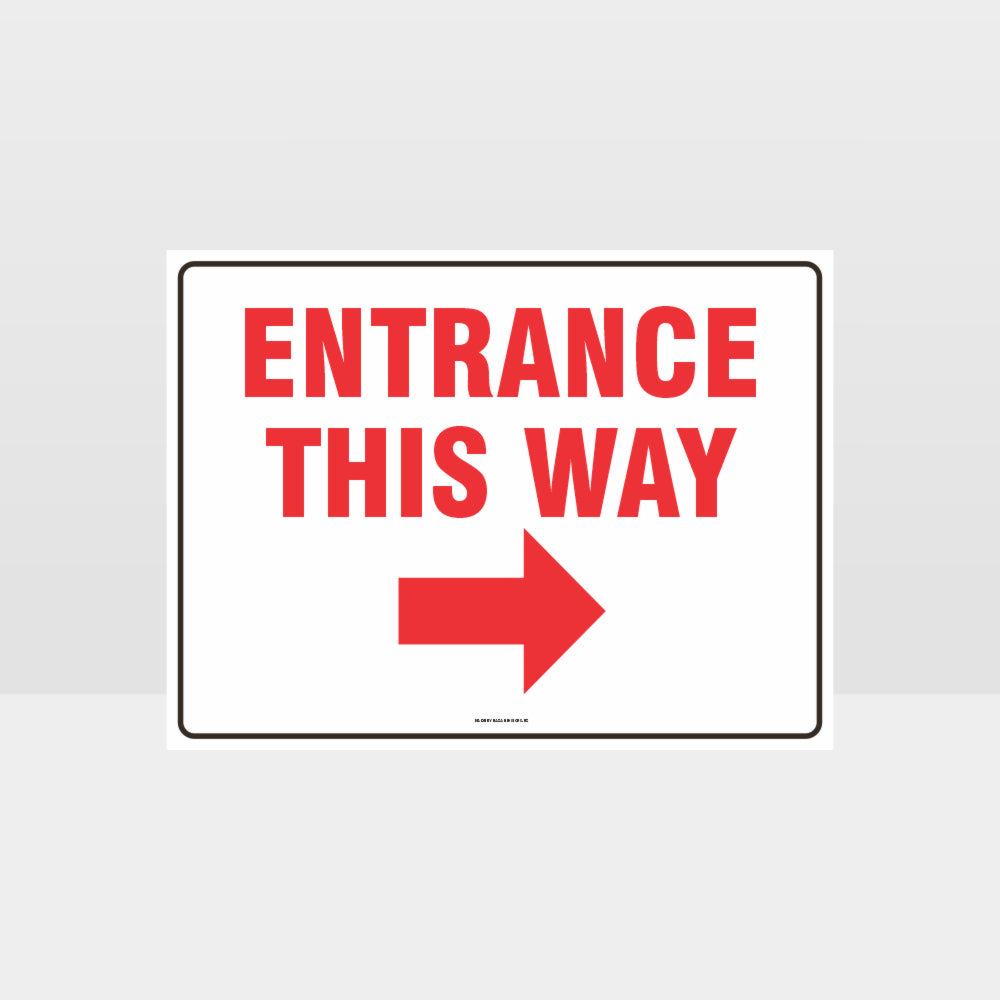 Custom Yard Signs,Entrance This Way Right Arrow Sign
