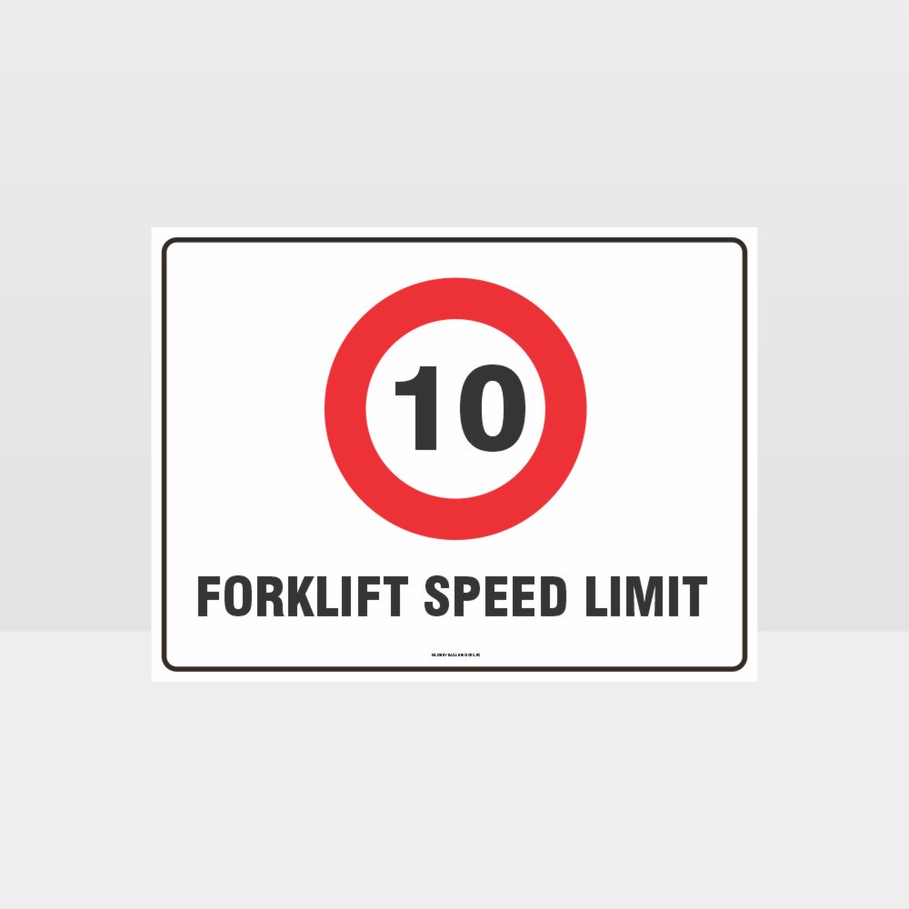 Custom Sign,Forklift Speed Limit 10Kph Sign