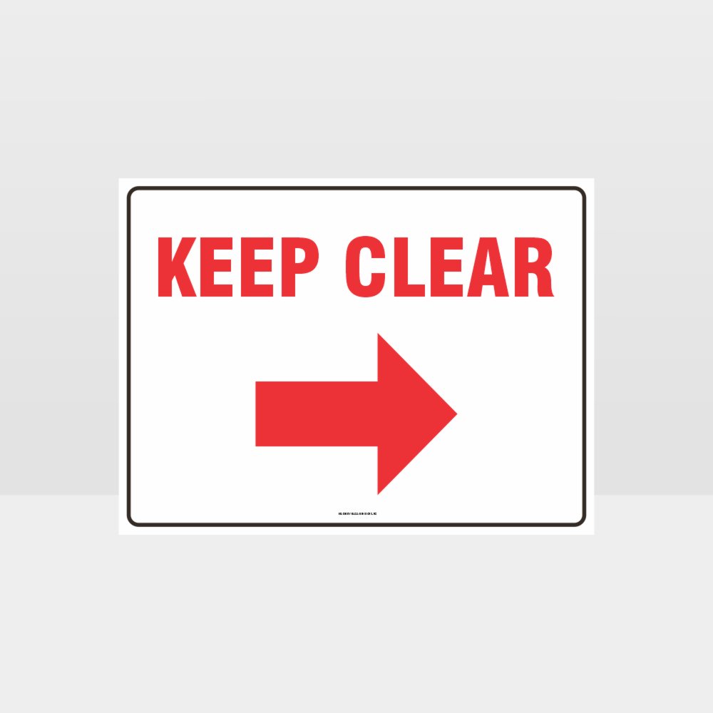 Custom Signs For Business,Keep Clear Right Arrow Sign