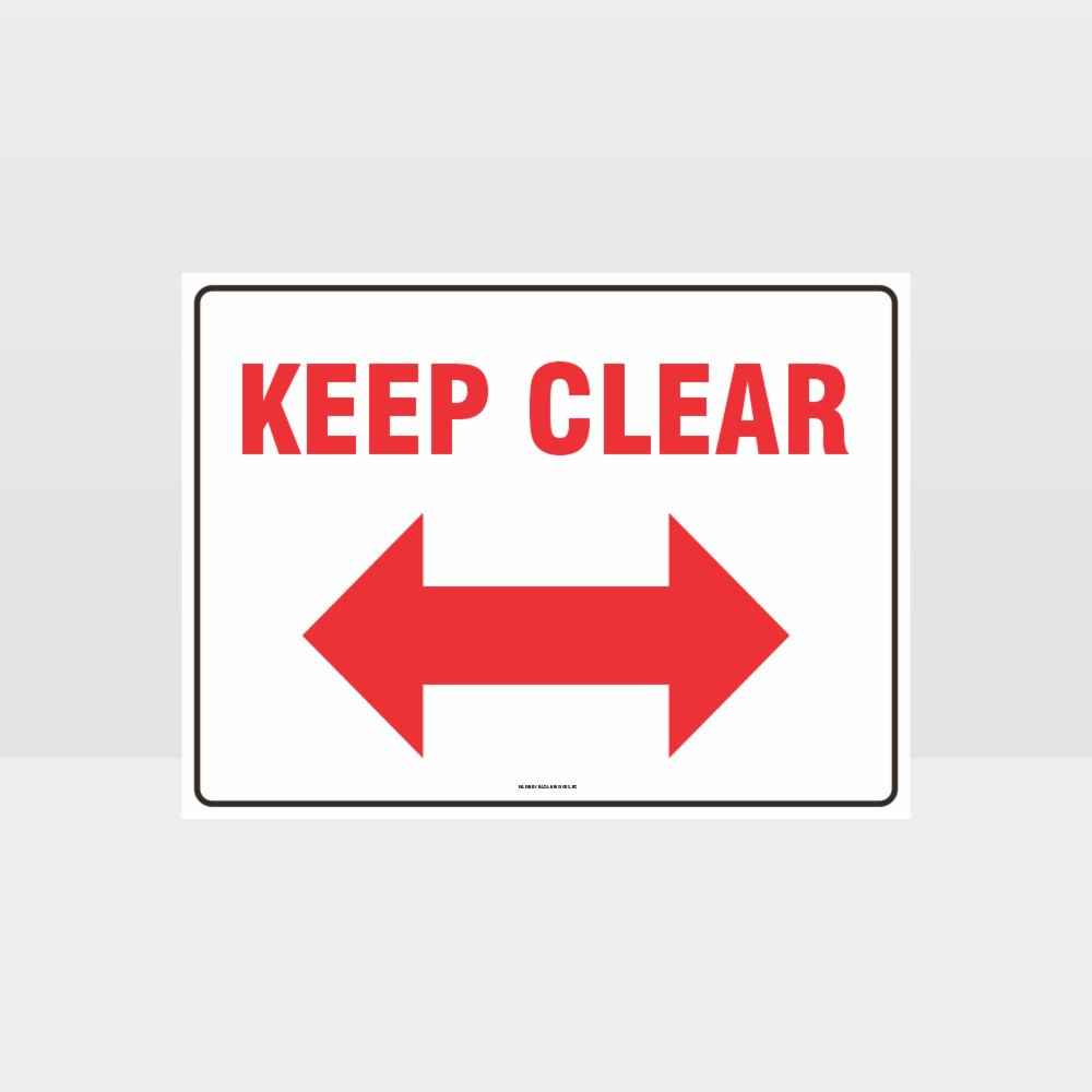 Customized Hazard Signs,Keep Clear Left And Right Arrow Sign