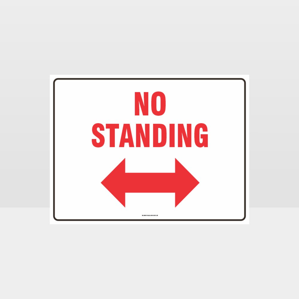 Custom Signs Outdoor Metal,No Standing Left And Right Arrow Sign