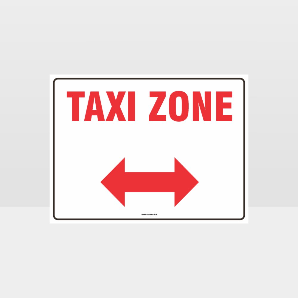 Custom Yard Signs,Taxi Zone Left And Right Arrow L Sign