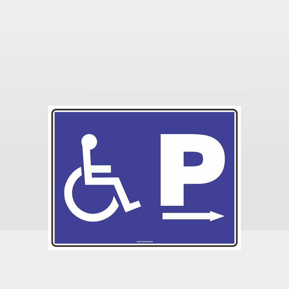 Custom Gate Signs,Disabled Parking Right Direction Sign