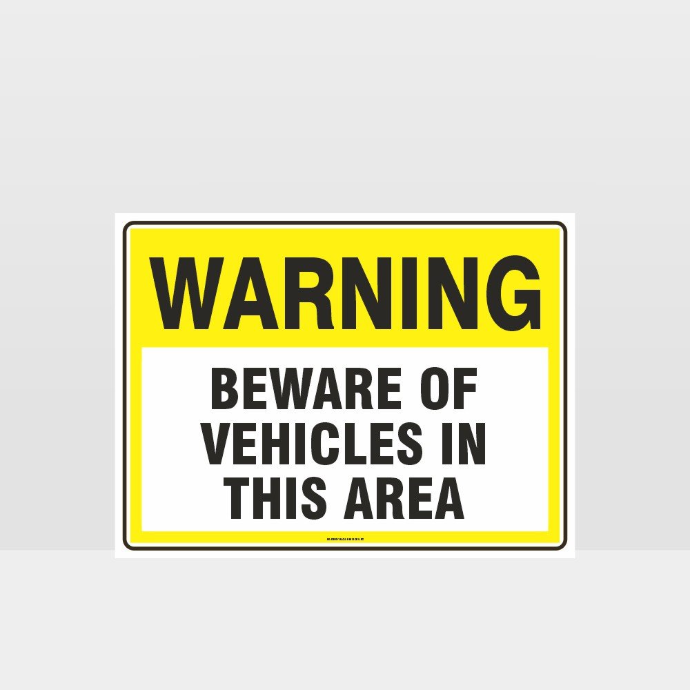 Custom Signs Personalized,Warning Beware Of Vehicles In This Area Sign