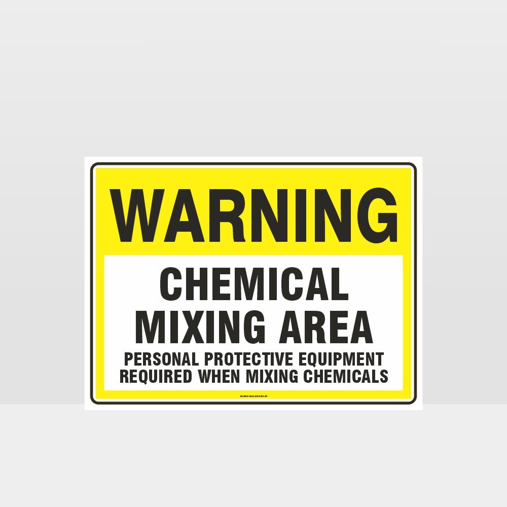 Custom Yard Signs,Warning Chemical Mixing Area Sign