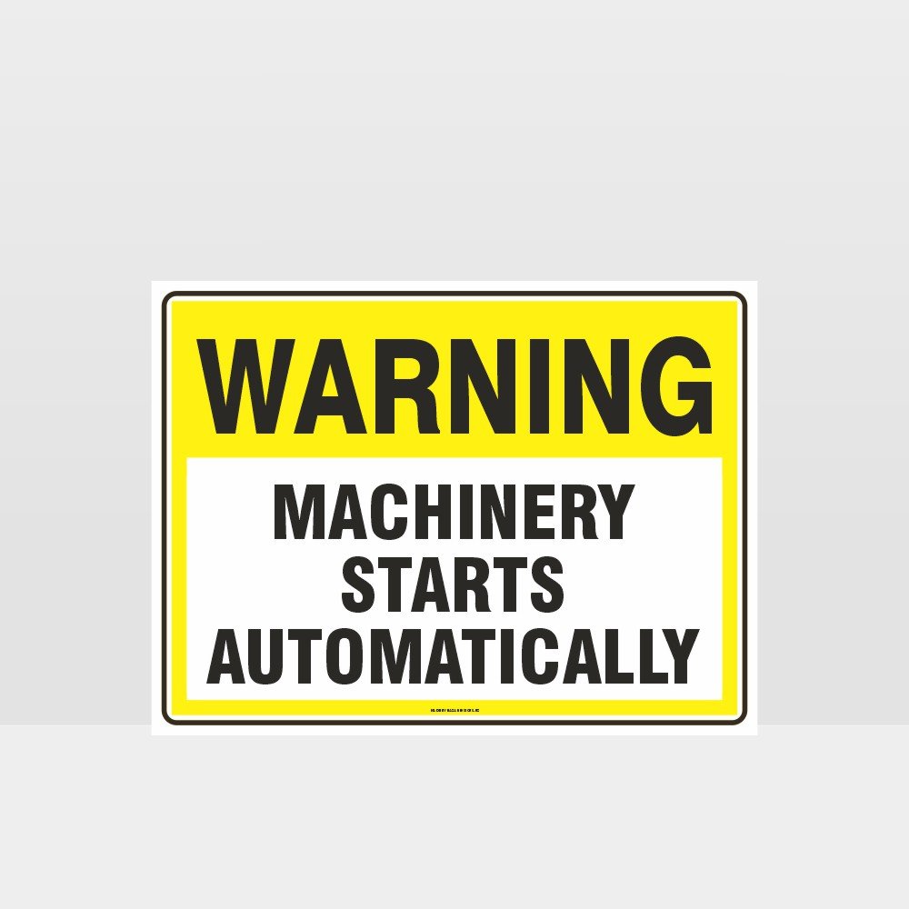 Custom Signs Outdoor Metal,Warning Machinery Starts Automatically Sign