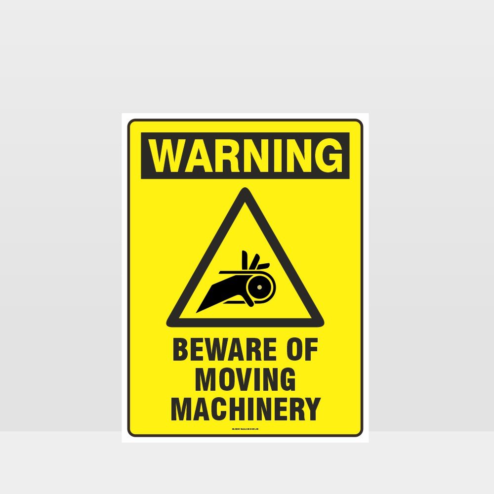 Custom Yard Signs,Warning Beware Of Moving Machinery Sign