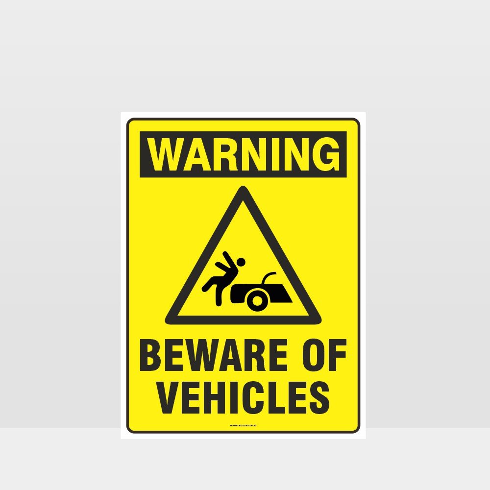 Customized Hazard Signs,Warning Beware Of Vehicles Sign