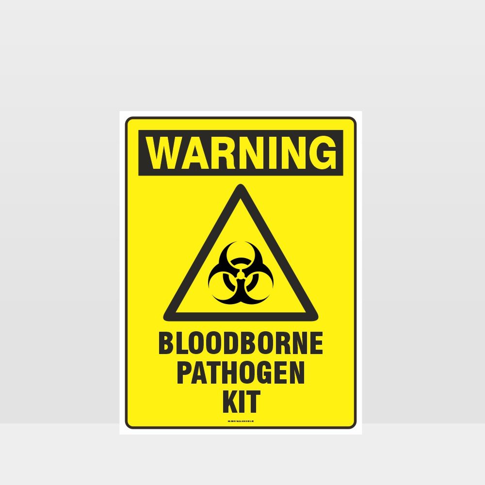 Custom Sign,Warning Bloodborne Pathogen Kit Sign